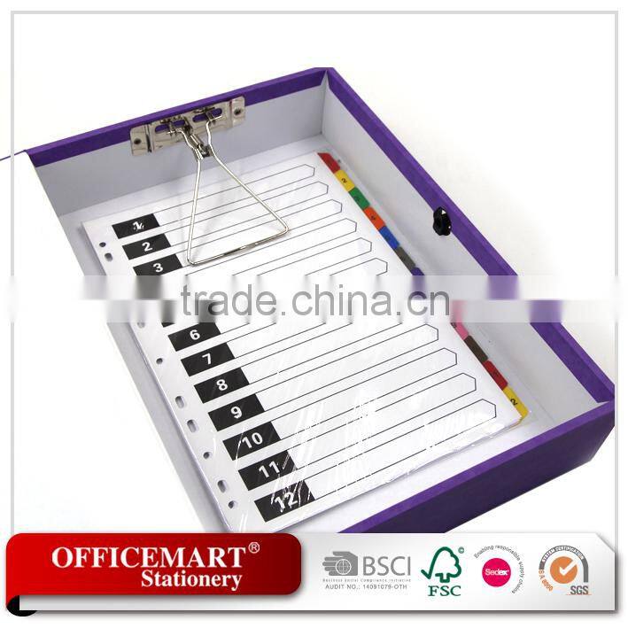 orange a4 paper stationery box file