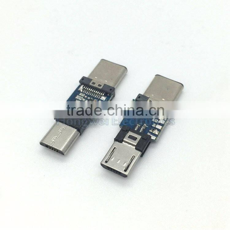 Customize Type C extension adapter type C male to Micro USB male