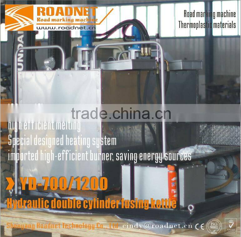 Hydraulic double cylinder fusing kettle