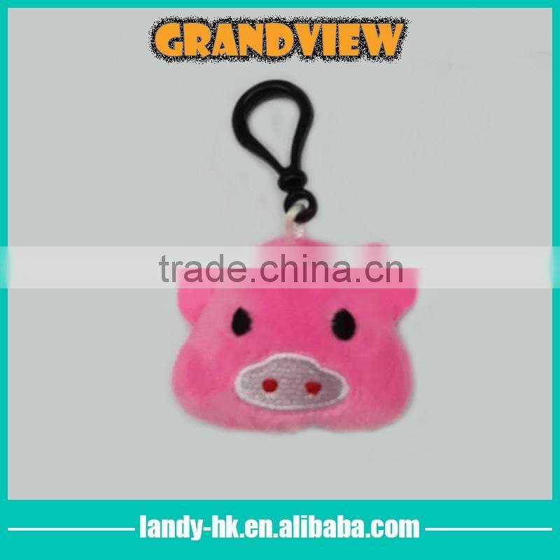 Fashionable animal plush keychain/ plush panda keychain with plastic ring
