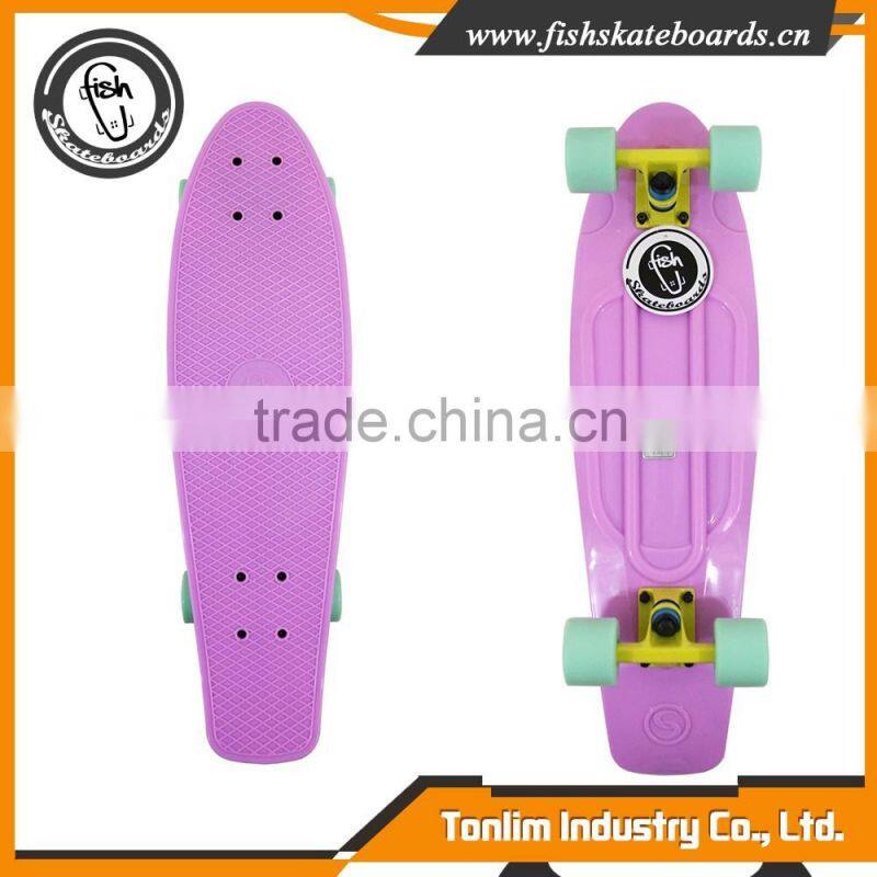 4" aluminium alloy truck board 4 wheels skateboard plastic fish board