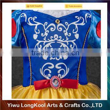 2016 hot sale appliqued princess dresses for kids long princess dress