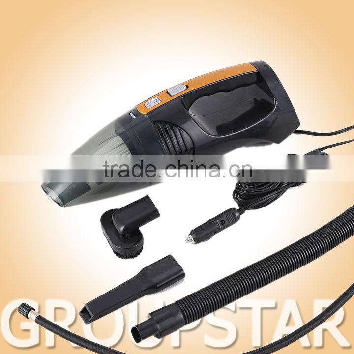 4 in 1 function car vacuum cleaner and air compressor presure gauge with lighting