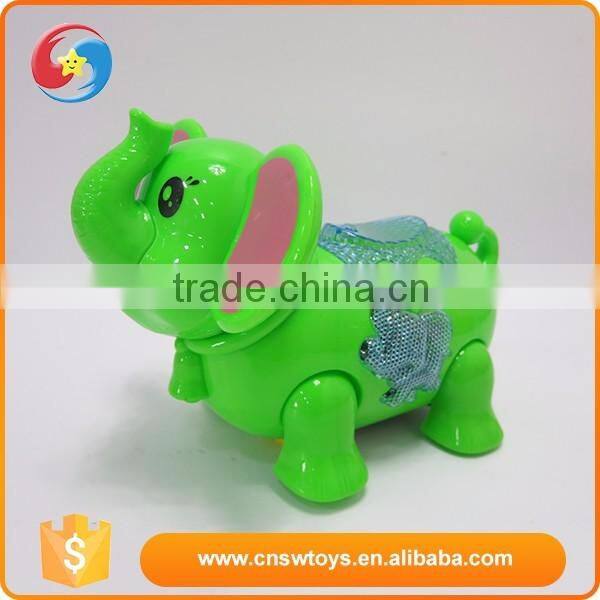 Special moments share with kids green cute elephant B/O toys with light and music