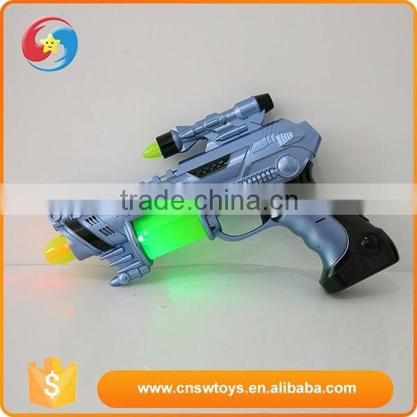 B/O electronic flashing led toys plastic shooting gun with sound and light