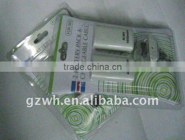 New Charger cable and battery for XBOX360