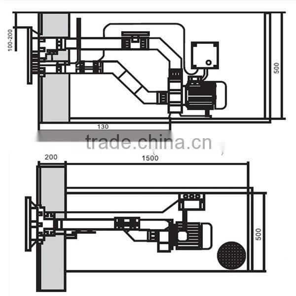Counterflow training machine for swimming