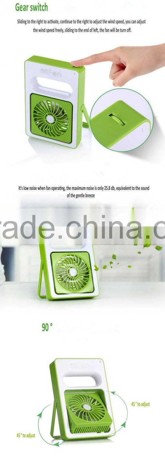 Summer Hot Sale Students Portable Mini Fan Built In Rechargeable Battery Table USB Fan