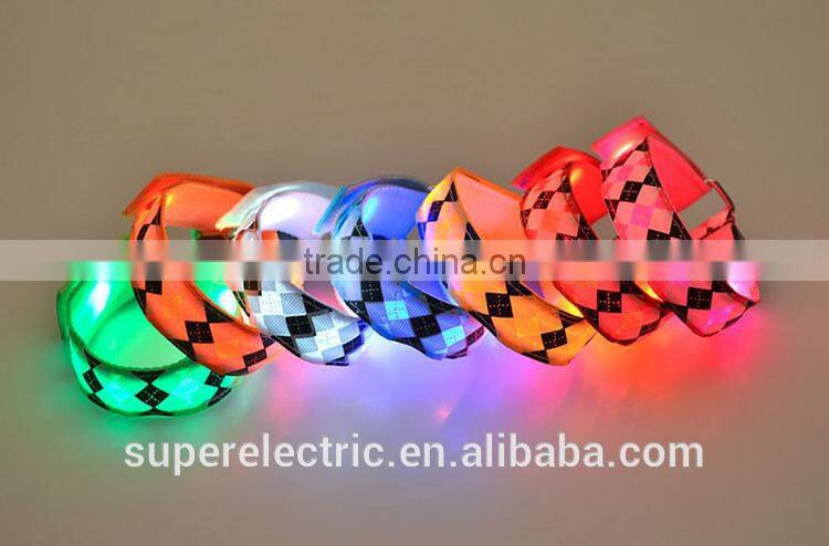 China manufacturer OEM light up armlet high quality nylon sport flashing led armband for running