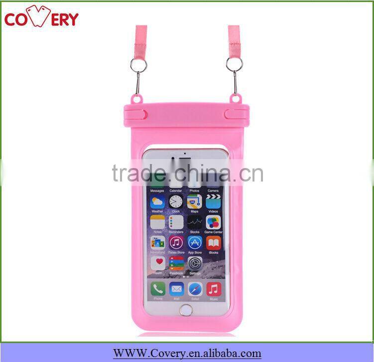 2016 Hot products cuniversal pvc mobile phone waterproof case,