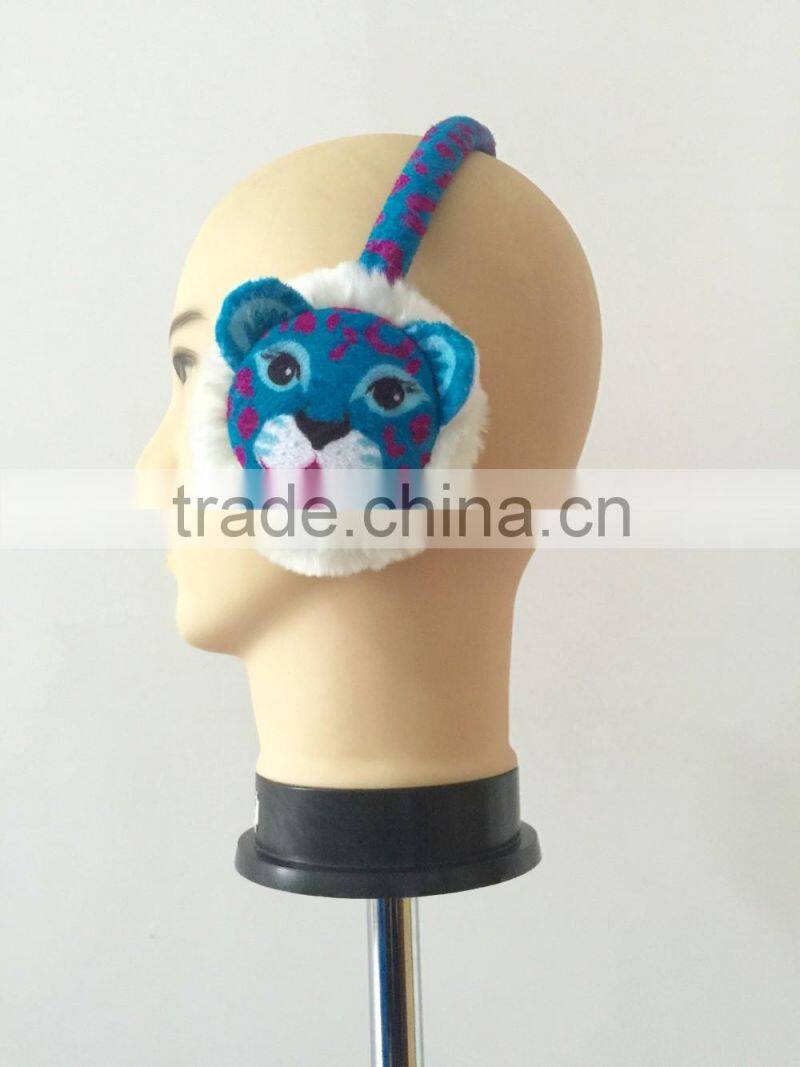 Fox / owl / Rabbit / Leopard Cartoon children knitted plush winter Warm children Telescopic earmuffs 2016 children accessories