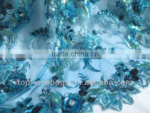 2014 wholesale french lace/ french lace bridal fabric with applique