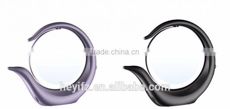 Hot Selling Double Sides ABS 360 Degree Rotating LED Light Magnifying Makeup Mirror