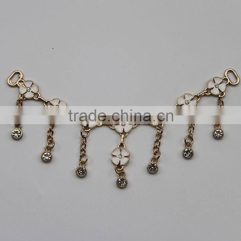 metal buckle garment accessories strass chain link chain