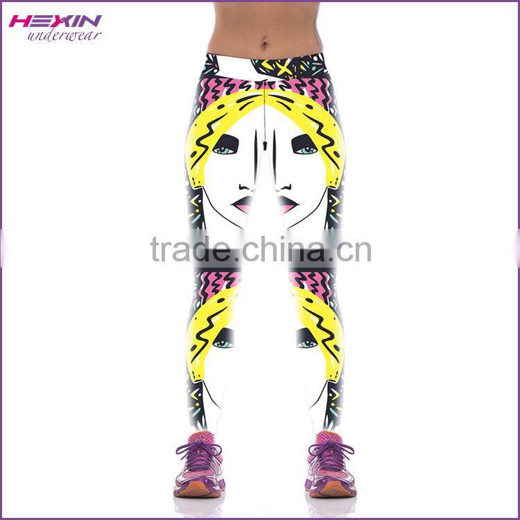 Free shipping womens printed shiny 3d leggings