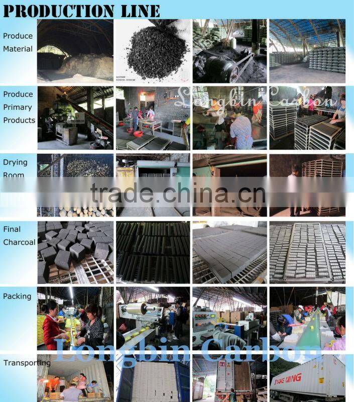 the longer burning time, lower ash & high heat value charcoal tablets