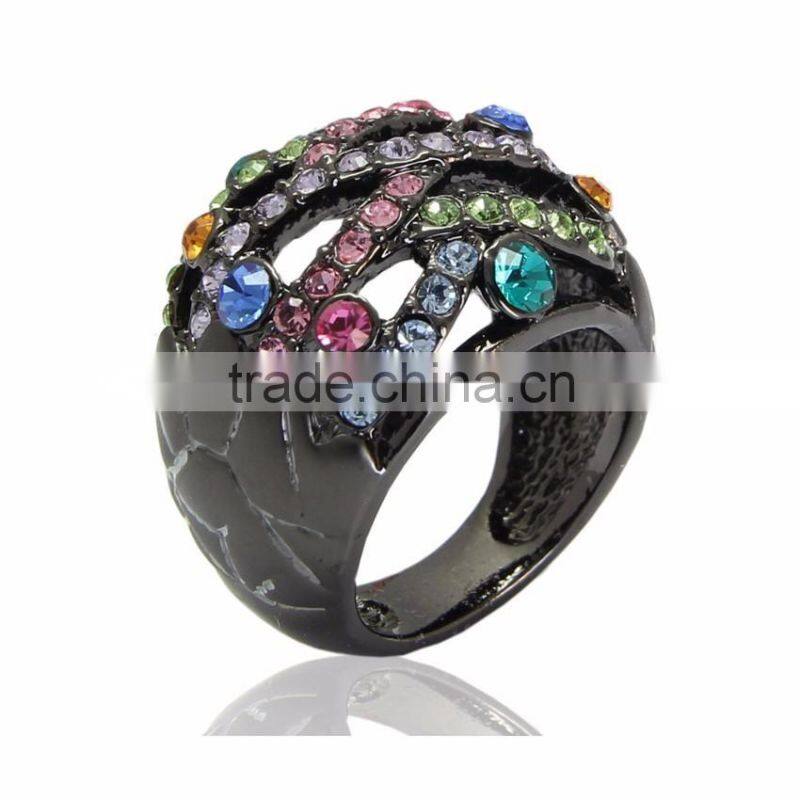 Kingman fancy color crystal beads O ring new engagement wedding ring