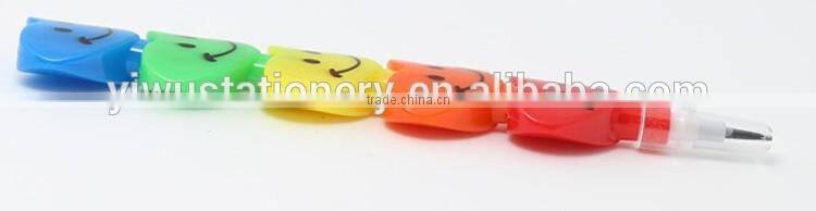 5PCS heart shape Stackable coloring pencils stockable coloring pen