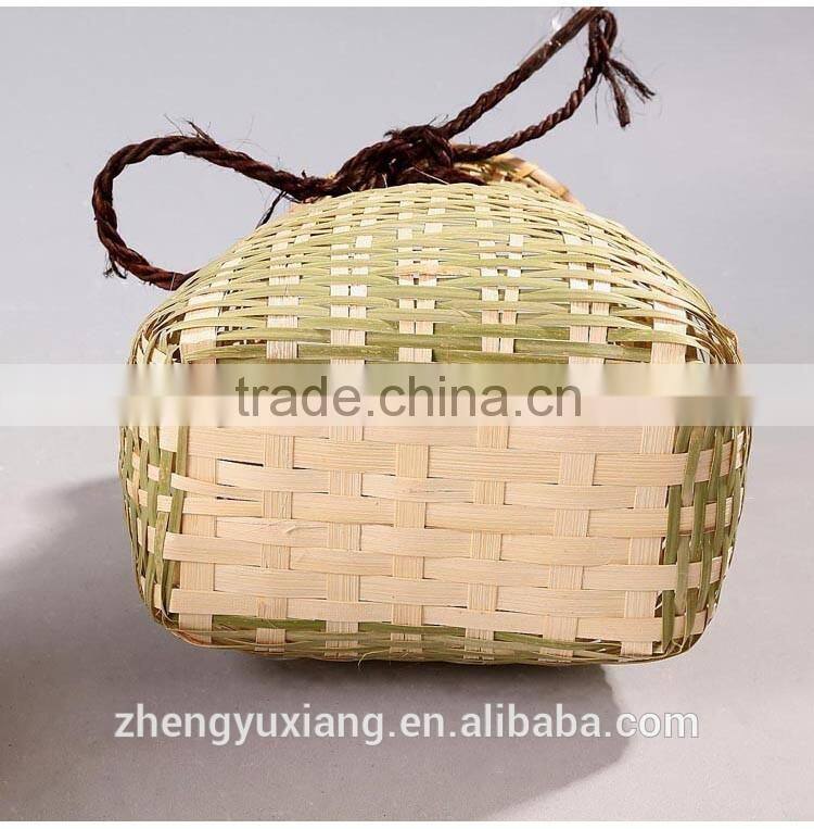 Handwoven bamboo fish basket