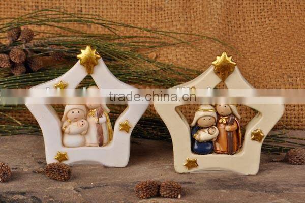 Polyresin pentacle arts nativity set
