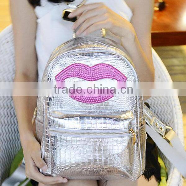 china wholesale leisure time blingbling cute backpack