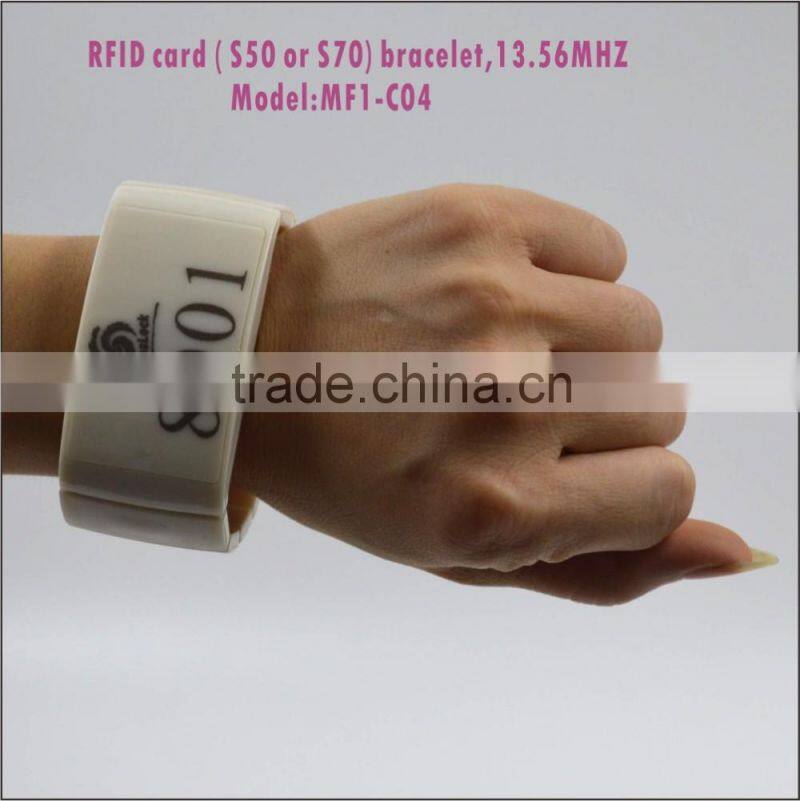 Colorful Waterproof Dual Frequency UHF RFID Wristband Reader Card