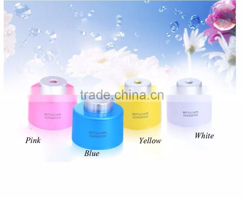 factory direct 5V USB Ultrasonic bottle caps air purifier / air cleaner /air freshener /for best promotion gift
