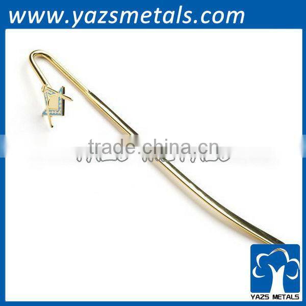 gold plating metal custom etched bookmark
