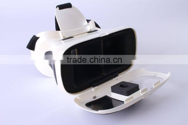 factory wholesale price the newest version 3D VR headset Virtual reality glasses , VR case ,VR BOX with touch key button
