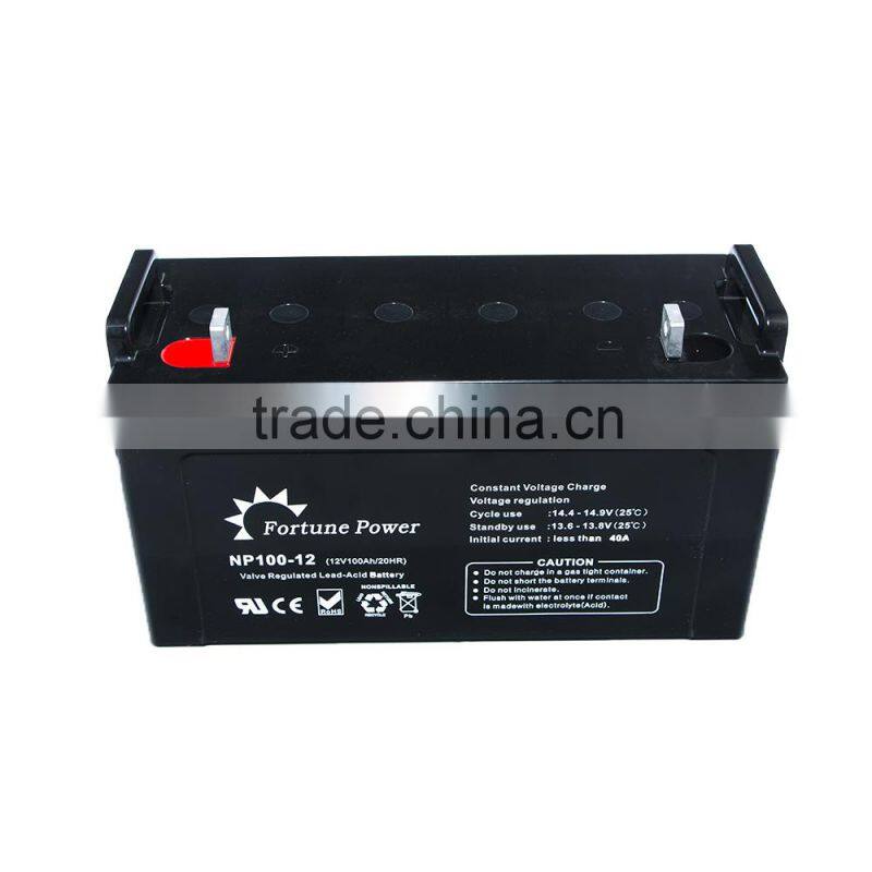 12v100ah lead acid battery recharger battery cell 3years warranty