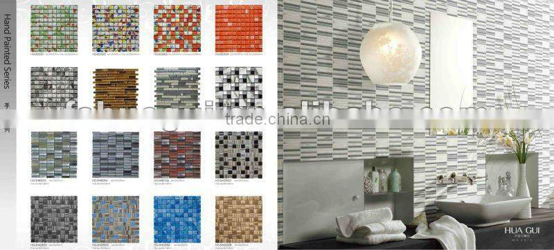 15x15 8mm thickness while marble mosaic HG-ST8014