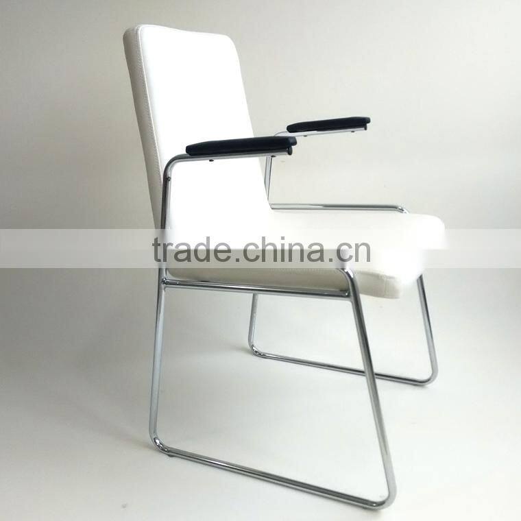 TDC-195-2 QVB HANGZHOU JIANDE TONGDA ARMREST PU SEAT CHROME PLATED STEEL FRAME MEETING OFFICE CHAIR