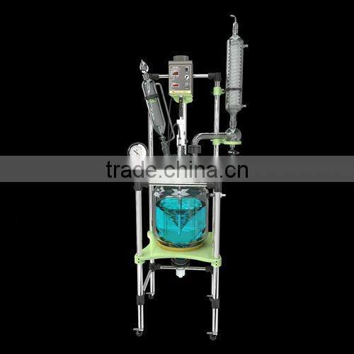 GR-20L Lab used Small Double-layer Glass Reaction Kettle (300 degree to -80 degree)