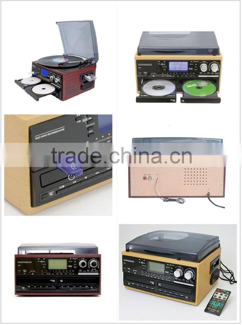 Rain Lane Multifunction Stereo Turntable 3 Speed 2Cd System record player turntable