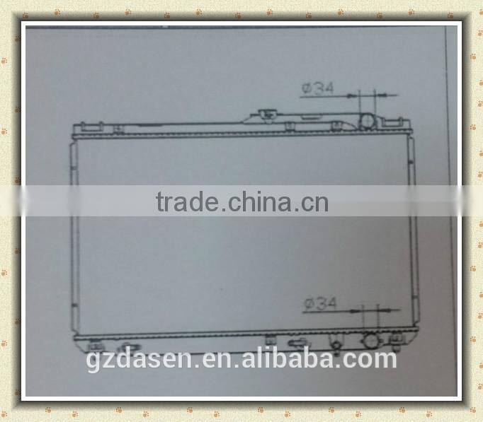 aluminum auto radiator for TOYOTA LEXUS' 92-94 VCV10