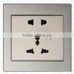 reset wall switch and socket , aluminium and stainless steel and PC panel