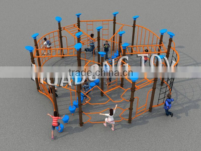 Outdoor children climb amusement park kids tunnel