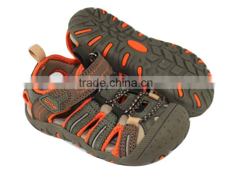 2015 hollow out sports kids sandals china with lace-up