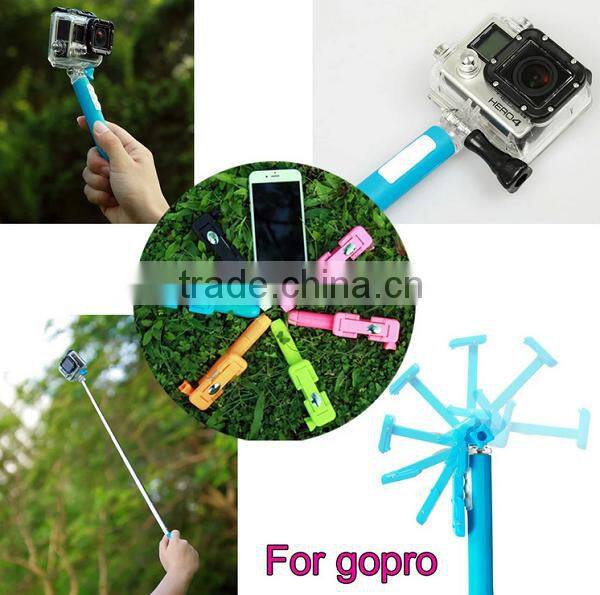 3.5MM Audio Cable Take Pole Selfie Stick - Self-portrait Monopod with cell phone clamp - Extendable Selfie Stick Monopad