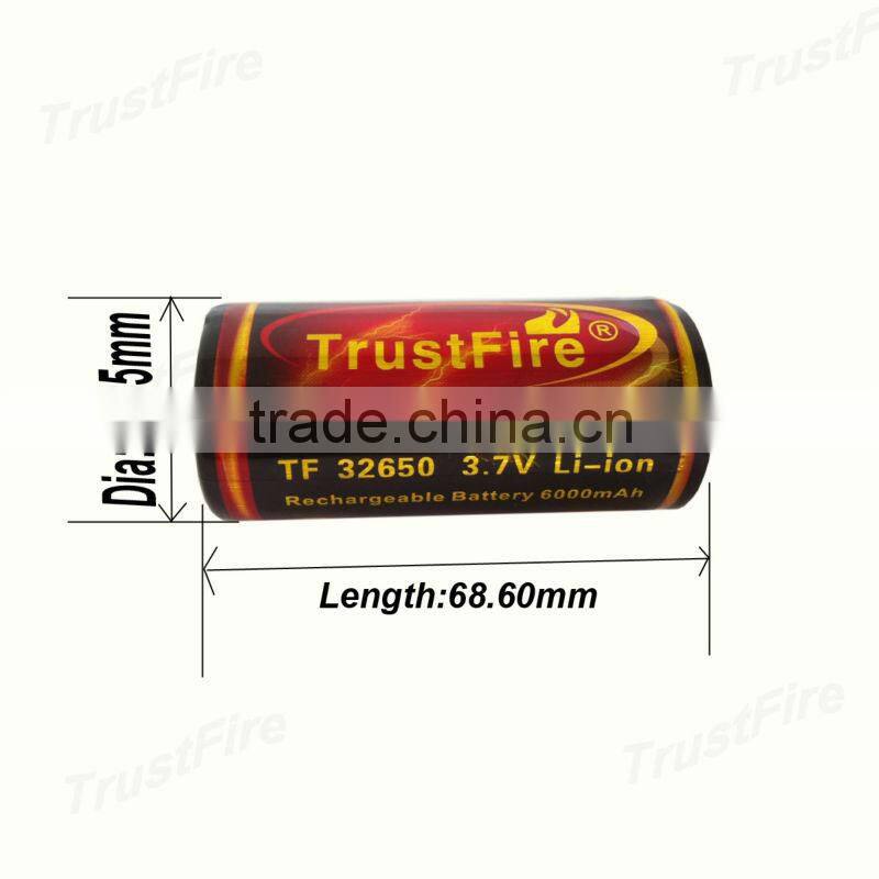 trustfire 32650 battery for led light 6000mah battery supplier with protection board rechargeable battery 3.7v