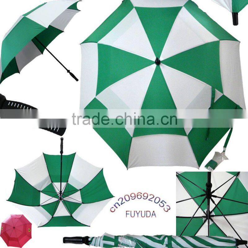 30" golf two layers umbrella with advertising