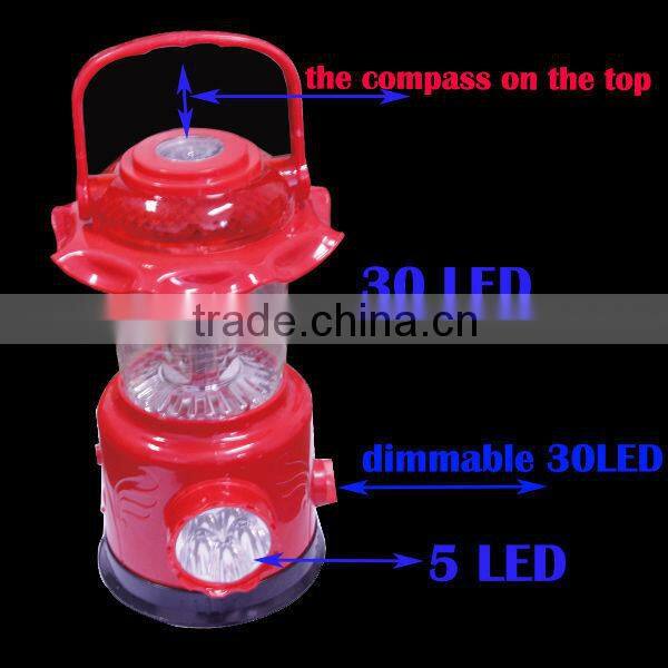 led recharge and dry battery camping lantern