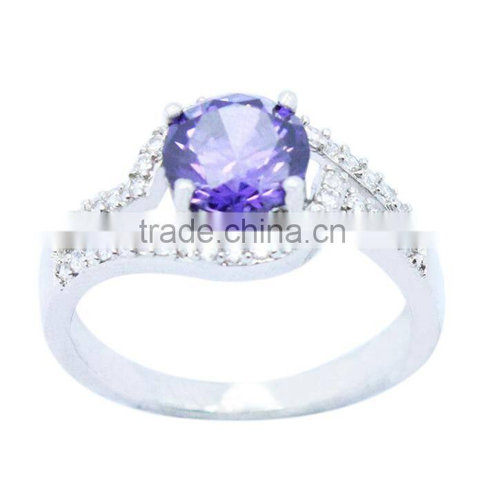 925 silver jewelry wholesale Micro pave setting cubic zircon ring