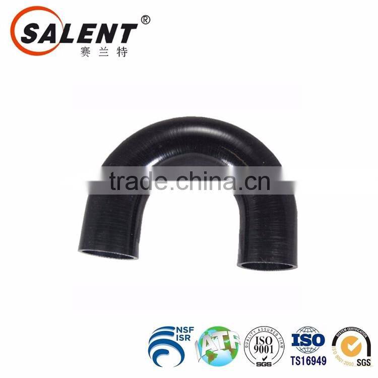 Black 1-1/2'' 38mm 180 degree Elbow Silicone Hose Pipe 102mm U shape Coupler Turbo