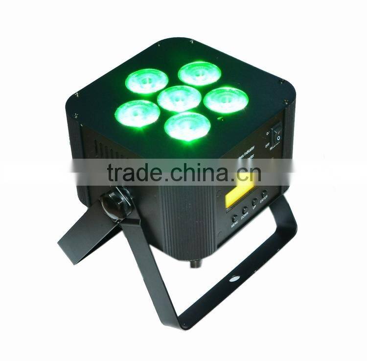 6*15W 5 in 1 RGBWA wireless battery powered flicker-free led lights
