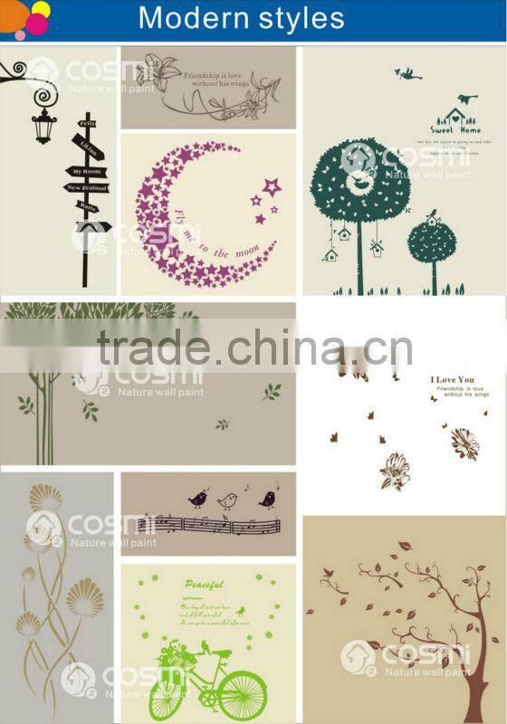 Mosaic wall sticker made by diatomaceous paint