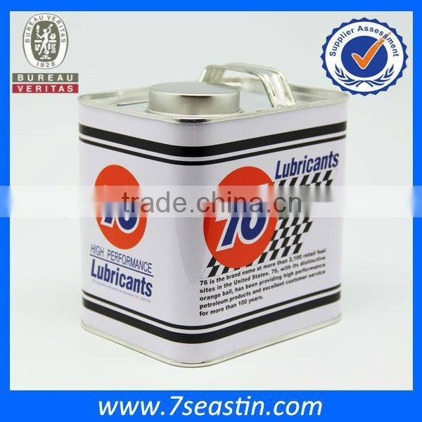 Easy open lid metal oil tin can