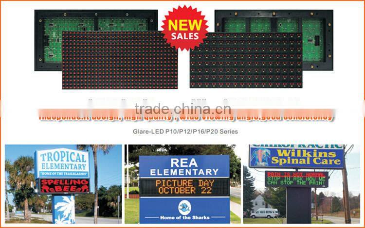 Outdoor single red p10 led moving message display