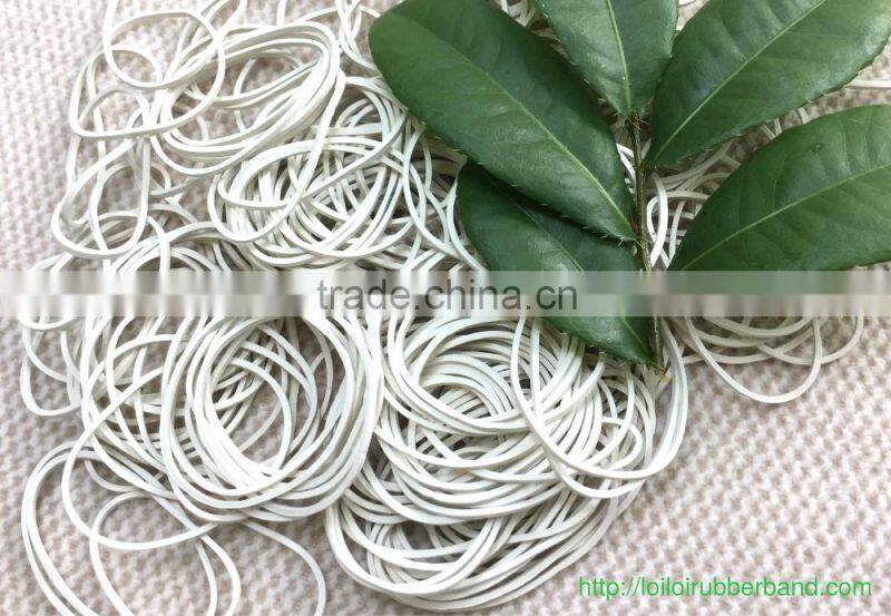 White Eco-friendly Natural Rubber Band / Elastic and Unbreakable bands