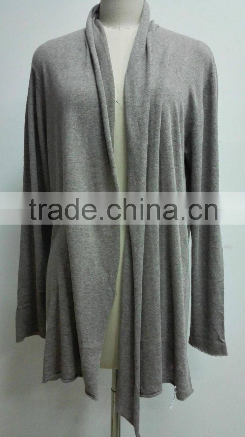 16WAYI01 woman 100%bamboo fiber knitted cardigan